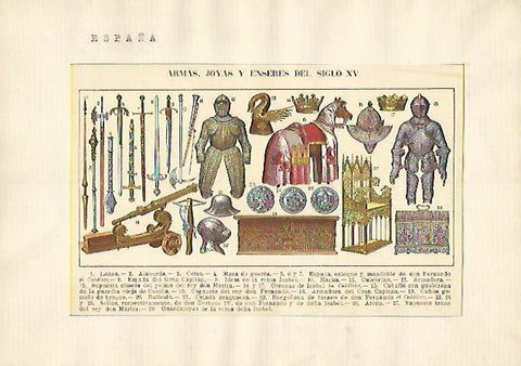LAMINA 5340: Armas del siglo XV