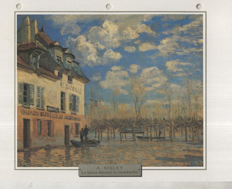 Lamina 01: Alfred Sisley: La barca durante la inundacion