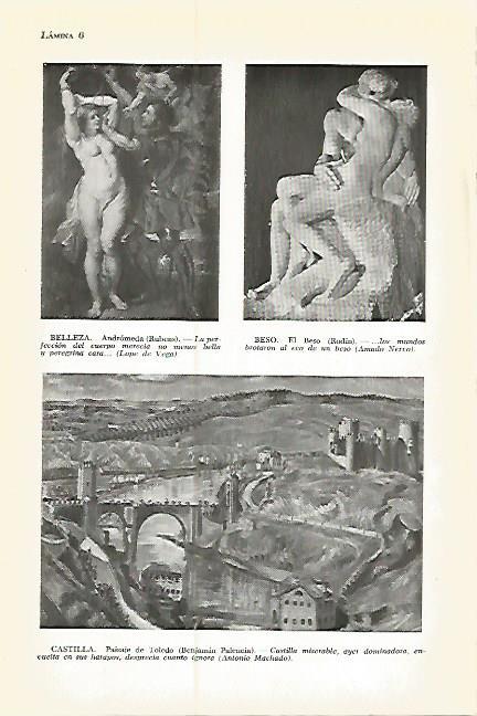 LAMINA 05352: Andromeda El Beso de Rodin y Paisaje de Toledo