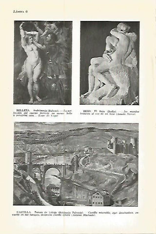 LAMINA 05352: Andromeda El Beso de Rodin y Paisaje de Toledo