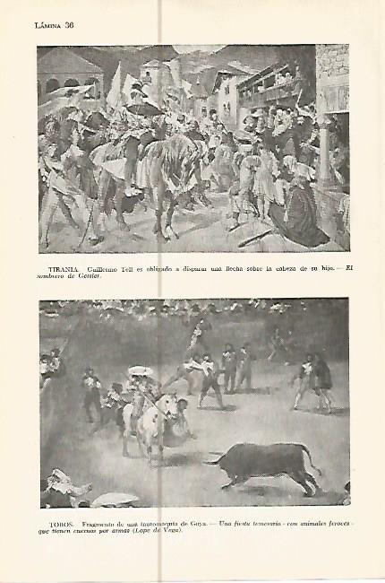 LAMINA 05367: El sombrero de Gessler y Tauromaquia de Goya