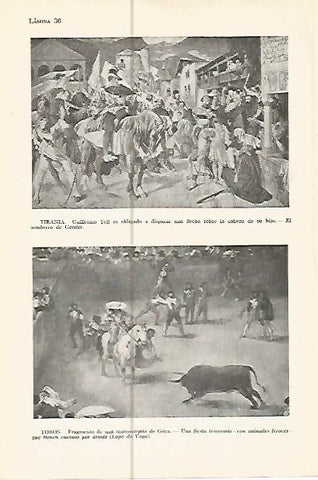 LAMINA 05367: El sombrero de Gessler y Tauromaquia de Goya
