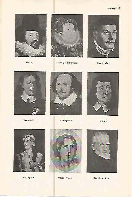 LAMINA 05369: Bacon Shakespeare Lord Byron Oscar Wilde y otros