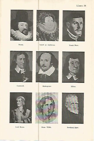 LAMINA 05369: Bacon Shakespeare Lord Byron Oscar Wilde y otros