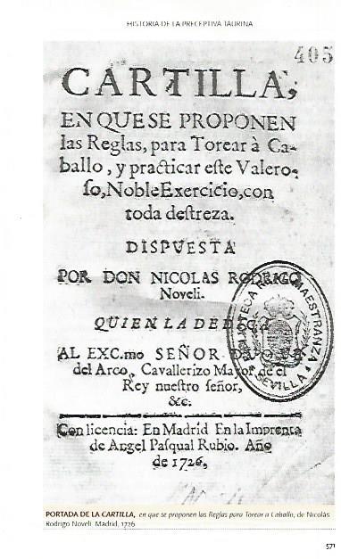 LAMINA COSSIO 50011: Portada de la Cartilla de Noveli 1726