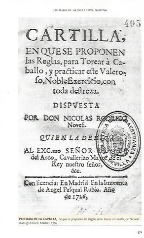 LAMINA COSSIO 50011: Portada de la Cartilla de Noveli 1726