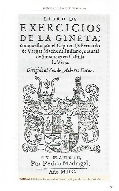 LAMINA COSSIO 50017: Libro de Exercicios de la gineta 1600