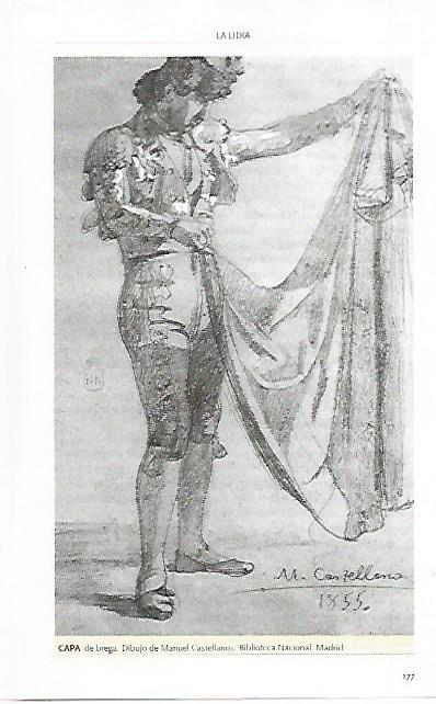 LAMINA COSSIO 50048: Capa de brega dibujo de M. Castellanos 1855