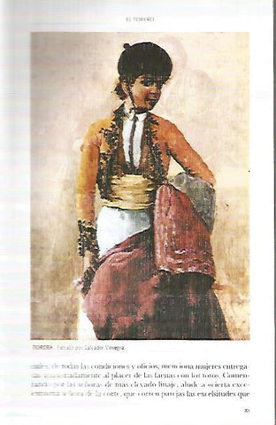 LAMINA COSSIO 50069: Torera retrato de Salvador Viniegra