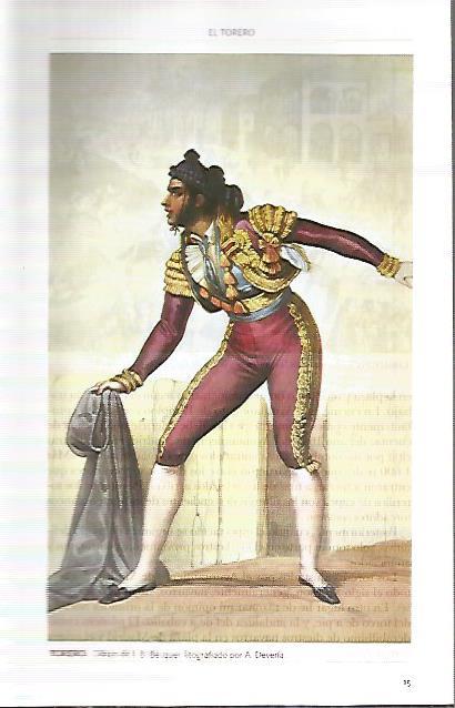 LAMINA COSSIO 50090: Torero dibujo de B. Becquer