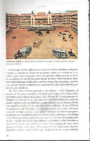 LAMINA COSSIO 50092: Toros en la Plaza Mayor de Madrid