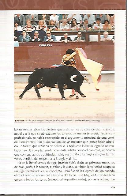 LAMINA COSSIO 50220: Brionesa de Jose Arroyo Joselito en 1993