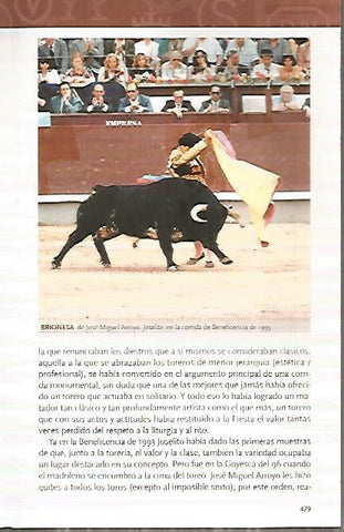 LAMINA COSSIO 50220: Brionesa de Jose Arroyo Joselito en 1993