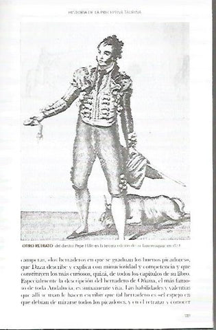 LAMINA COSSIO 50248: Pepe Hillo en  la tercera edicion de su Tauromaquia 1827