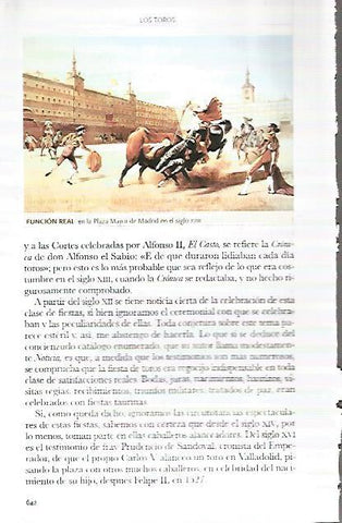 LAMINA COSSIO 50253: Funcion Real en Madrid en el siglo XVIII