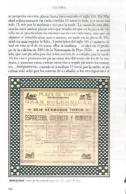 LAMINA COSSIO 50257: Cartel de la plaza de toros de Barcelona en 8 octubre de 1893