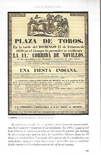 LAMINA COSSIO 50258: Novillada en Madrid en 24 de febrero de 1850