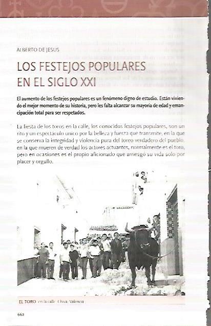 LAMINA COSSIO 50259: Toro en la calle en Chiva Valencia