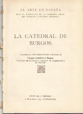 LAMINA 5216: Librito de La Catedral de Burgos