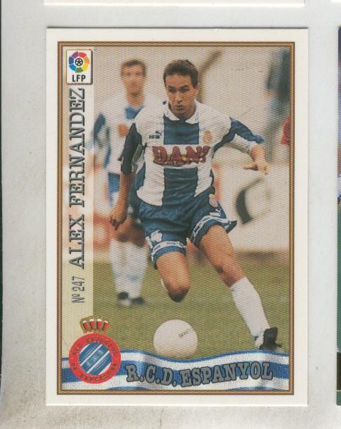 Cromo Liga 97/98: R.C.D.Espanyol numero 247: Alex Fernandez