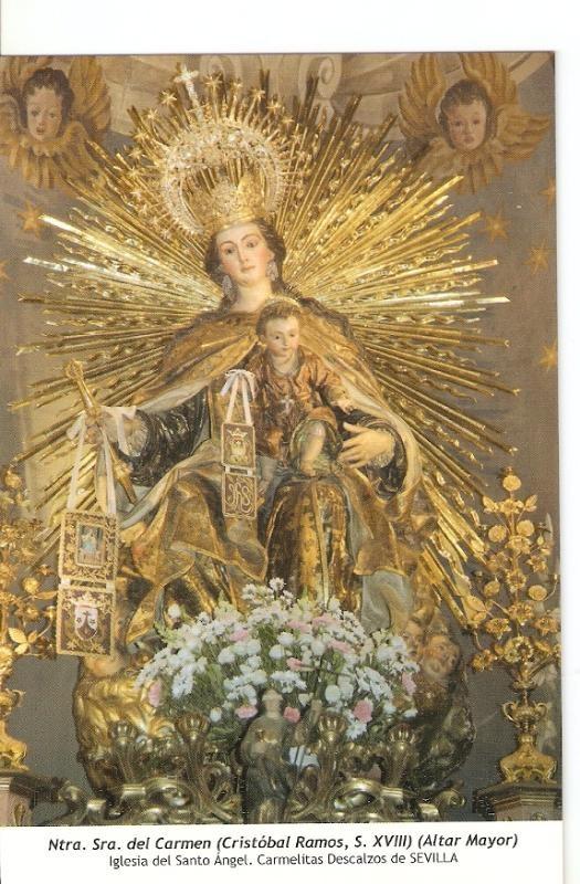 Postal 029905 : Ntra. Sra. Del Carmen (Cristobal Ramos S. XVIII) (Altar Mayor) 