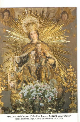 Postal 029905 : Ntra. Sra. Del Carmen (Cristobal Ramos S. XVIII) (Altar Mayor) 