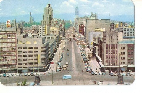 Postal 034219 : Av. Juarez Mexico desde el Monumento de la Revolucion