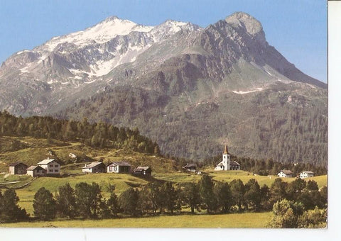 Postal 034665 : Maloja mit Piz Salacina links Piz Murtaira. Suiza