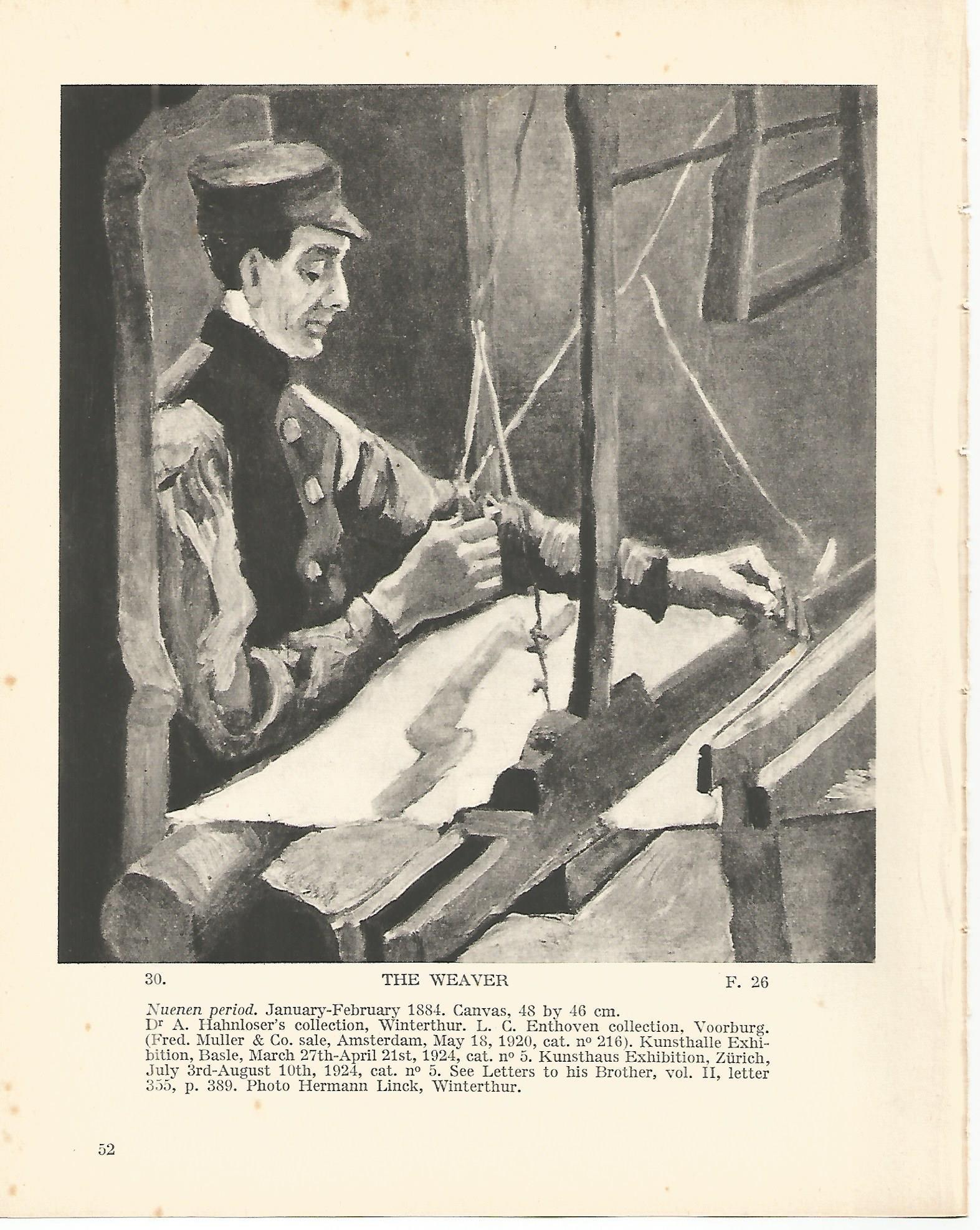 LAMINA 1211: VAN GOGH. The Weaver