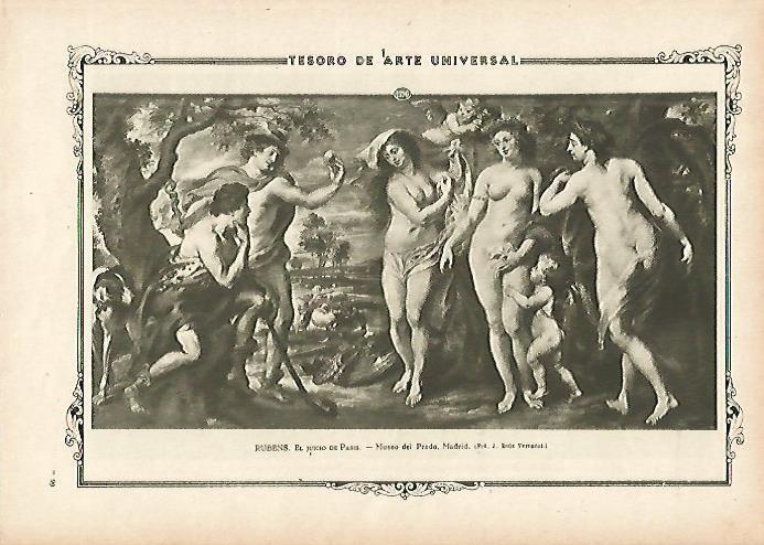 LAMINA 1300. RUBENS. El juicio de Paris