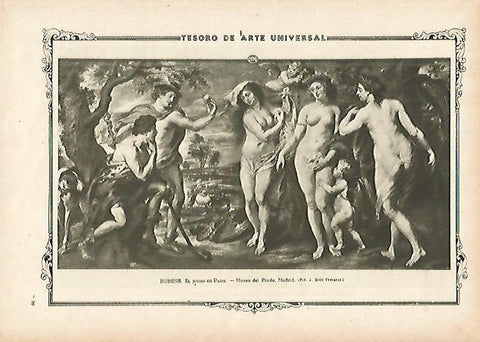 LAMINA 1300. RUBENS. El juicio de Paris