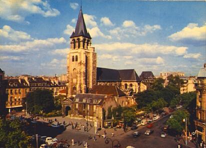 POSTAL 56160: Paris Carrefour et Eglise St Germain des Pres