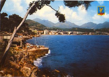 POSTAL 56167: La Cote d Azur Le Cap Martin au fond Menton