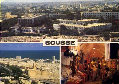 POSTAL 56197: Sousse vues des hotels Marhaba et Marhaba Club