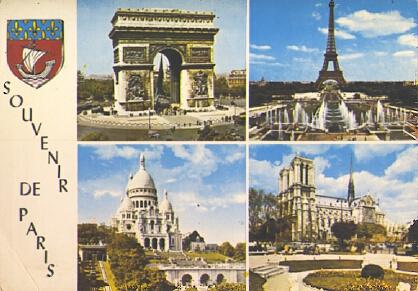 POSTAL 56207: Souvenir de Paris