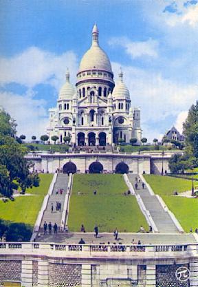 POSTAL 56324: Le Sacre-Coeur et les Jardins Paris
