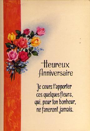 POSTAL 56377: Heureux Anniversaire