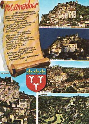 POSTAL 56441: Roc Amadour en quercy Site de France