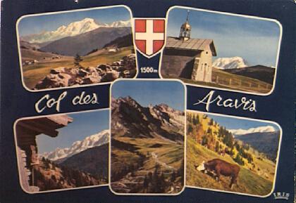 POSTAL 56476: Col des Aravis Montblanc