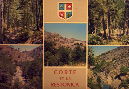 POSTAL 56510: Corte et la Restonica Corse