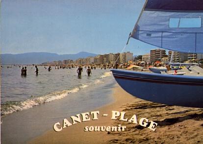 POSTAL 56529: Canet-Plage souvenir St Nazaire en Roussillon