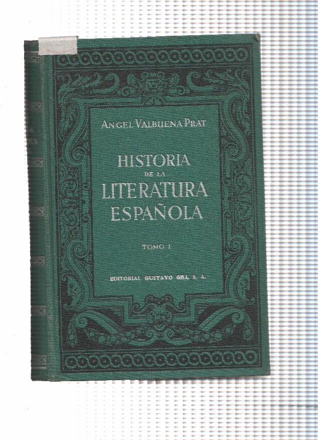 Historia de la Literatura Española Tomo I