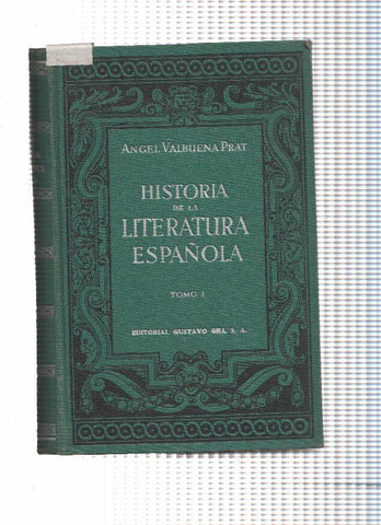 Historia de la Literatura Española Tomo I