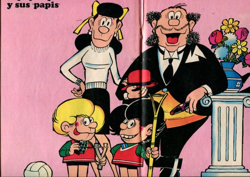 Zipi y Zape semanal numero 000 (10.7.1972): Poster central de Zipi y Zape con sus papis