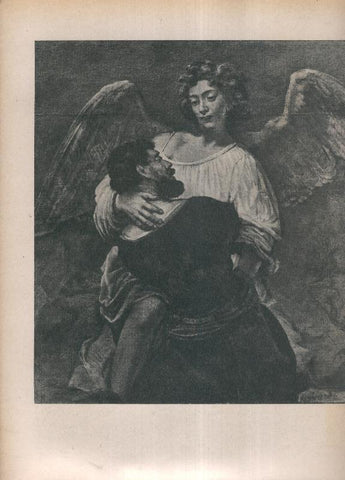 Rembrandt lamina 061: Giacobbe en los brazos del angel