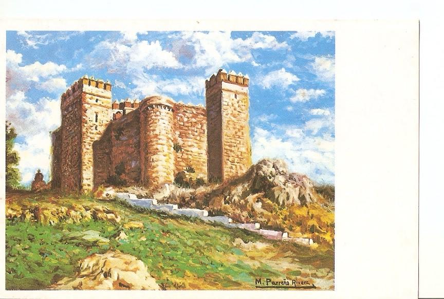 Postal 036079 : Castillo de Cortegana - Pintado con el pie - M. Parreño