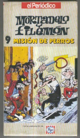 VHS Animacion: MORTADELO Y FILEMON No.09 - Mision de Perros (El Periodico)