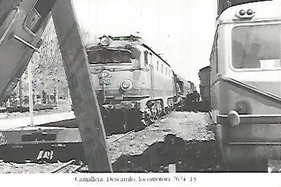 POSTAL 55249: Descarrilamiento en Camallera. 1964