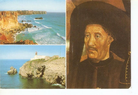 Postal 036767 : Portugal - Algarve - Sagres. Infante D. Henrique - Fortaleza - Farol de S. Vicente