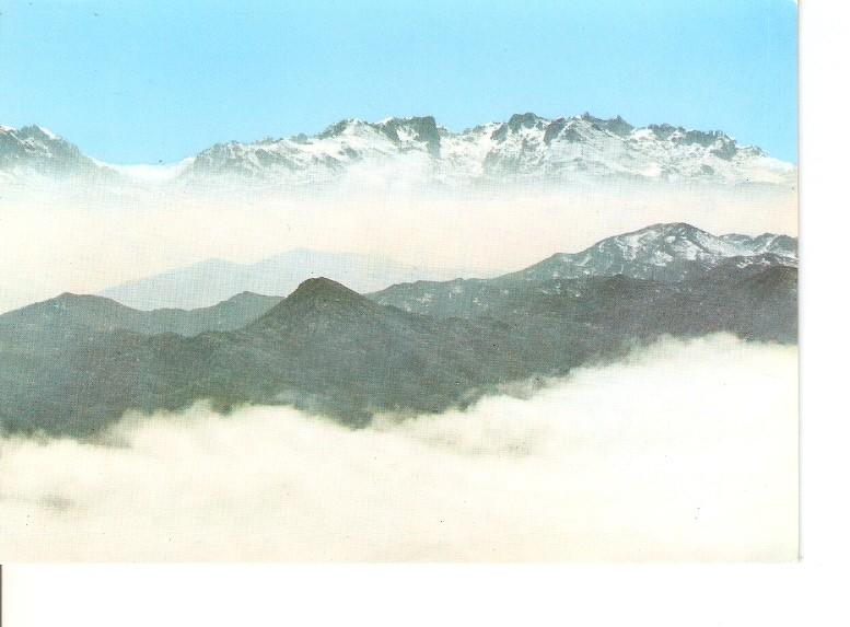 Postal 049455 : Picos de Europa. Vista aerea. Mar de niebla